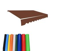 Bâche de protection en PVC imperméable pour terrasse, vitrine de magasin, café, tissu de rechange rétractable, très résistant, 4 x 2,5 m / 13.1 x 8.2 ft, pour l'extérieur