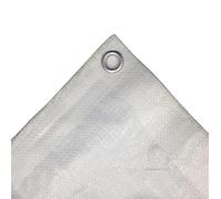 Bâche de protection étanche 4x5m - 180 g/m², blanche et résistante aux UV