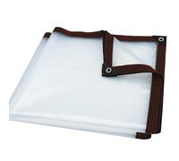 Bache de Protection Etanche avec Corde, Bache de Protection en Plastique Non-intempéries, Bâche Transparente Très Résistante Renforcée, pour Terrasse, Camping, Balcon, Jardin