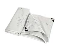 Bâche de Protection Exterieur 120 x 500 cm Revêtue des Deux Côtés, Bâche Résistante Aux Intempéries avec Coins Renforcés, pour Piscines/Bateaux/Camping/Tente, Blanc