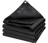 Bâche de Protection Exterieur 2.5 x 3.5 m Bâche Multifonctions 160 G ㎡, Résistante Aux UV, Indéchirable avec Corde pour Balcon, Bac à Sable, Noir