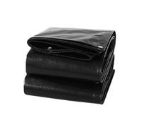 Bâche de Protection Extérieur 200 x 980 cm Revêtue des Deux Côtés Résistante Au Gel à La Moisissure Stabilisée Ultra Lourde Bâche en Tissu pour Camping Meubles, Noir