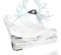 Bâche de Protection Extérieur 250 x 300 cm Transparente, Imperméable, Anti UV Bache Camion Trous Soudés Renforcés, Haute Performance pour Extérieur, Voiture, Serre, Blanc