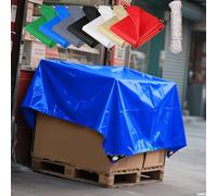 Bâche de Protection Exterieur 355 x 490 cm Revêtue des Deux Côtés, Baches Bache Protection Bois Peut Être Personnalisé, pour Piscines/Bateaux/Camping/Tente, Bleu