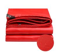 Bâche de Protection Exterieur avec Oeillets 1 x 1.8 m 500G/M² PVC Protection de Vent Pluie Soleilavec Œillets Bâche Industrielle Couverture Étanche Camion, Meuble de Jardin, Bois, Rouge