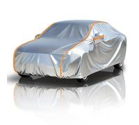 Bache de Protection Exterieur Personnalisable pour Fiat Grande Punto Bache Voiture Exterieur, avec Bande Réfléchissante étendue Contre Pluie Soleil UV Rayures Argent-C