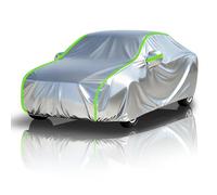 Bache de Protection Exterieur Personnalisable pour Fiat Punto Bache Voiture Exterieur, avec Bande Réfléchissante étendue Contre Pluie Soleil UV Rayures Argent-L