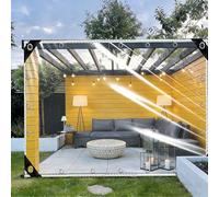 Bache de Protection Exterieur Transparente 3.4 x 4.8 m Imperméable Epaisse Multifonction PVC Bâches de Protection Étanche pour Jardin, Voitures, Piscines, Bateaux, Blanc