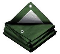 Linxor - Bâche de Protection extérieure Universelle imperméable réversible avec œillets - 150g - Gris et Vert - 4 x 5 m