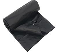 Bâche de Protection Imperméable 110 x 210 cm Bâche Industrielle Couverture Étanche 160 G ㎡, Étanche, Résistant à La Déchirure avec Corde pour Piscine, Voiture, Caravane, Noir