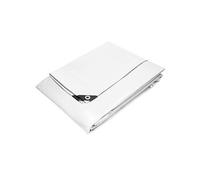 ECD Germany Bâche de Protection Imperméable à l'eau avec Oeillets - 8x10 m 80m² 260g/m² - Polyéthylène PE Blanc - Résistant à la Moisissure - Couverture Étanche Jardin Bateau Voiture Piscine Camping