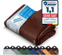 Bâche de protection imperméable multifonctionnelle 140 g/m² Marron 3 x 5 m