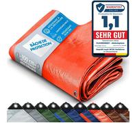 Bâche de protection imperméable multifonctionnelle 140 g/m² Orange 6 x 10 m