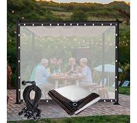 Bâche de protection imperméable transparente pour pergola de jardin, 6 x 6 m, bâche de protection contre la pluie avec œillets, séparateur de jardin