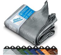 Bâche de protection imperméable ultra résistante 140 g/m² Argent 1,5 x 6 m