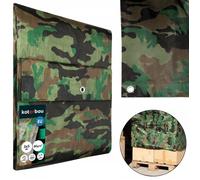 Bâche de Protection - Kotarbau - 3 x 5 m - Imperméable - Résistant aux UV - Camouflage 80 g/m²