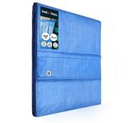 KOTARBAU® Bâche de Protection Extérieur - Polyéthylène - 6 x 8 m - Bleu - 75 g/m² - Bâche avec œillets - Anti UV - Toile de Protection - Couverture Impermeable Exterieu