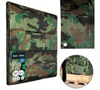 KOTARBAU® Bâche de Protection Extérieur - Polyéthylène - 6 x 8 m - Camouflage - 80 g/m² - Bâche avec œillets - Anti UV - Toile de Protection - Couverture Impermeable Exterieu