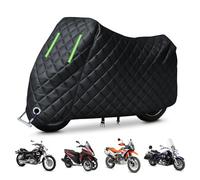 Bâche de Protection Moto Extérieure pour Kawasaki Z 1000 Black Edition, Coussin Coton Épais, Anti-Grêle, UV, Neige, Pluie, Poussière - Housse Complète Tous Temps avec Trou pour Cadenas