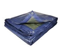 Bache de protection multi-usage en polyéthylène - 70 g/m² - ?illets métalliques 2 x 8 Bleu