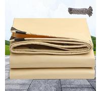 Bâche de Protection Multi-Usages 2.5 x 2.5 m Imperméable Résistante Aux Déchirures UV Intempéries Bâche de Protection Bache Protection Exterieur pour Serre Jardin Pergola Piscine, Beige