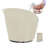Bâche de Protection pour Fauteuil Papasan, 420D oxford Housse pour Chaise Pivotant Extérieur de Jardin Extérieur, Imperméables Couverture de Chaises à Bascule en O(Size:420D：120*46*89cm,Color:beige)