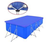 vidaXL Bâche de piscine rectangulaire en PE 394x207 cm 90 g/m² Bleu