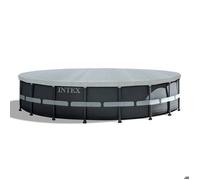 Bâche de protection pour piscine ronde Intex 28041 - Deluxe avec tamis d'écoulement - Ø5,49m