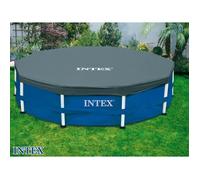 Bâche de protection pour piscine tubulaire INTEX 4.57 m - 120 microns - ronde - noire