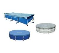 Bâche de protection pour piscine ronde Intex 28031 - Diamètre 3,66m - Rabat 25cm - PVC - Bleu