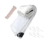 Bâche de protection pour poulailler | Couverture transparente avec cordons | Couverture isolante pour terrasses | Pour petites exploitations agricoles, abris pour animaux et animaux