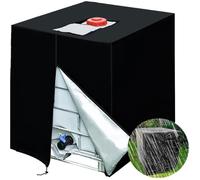 Bâche de protection pour réservoir d'eau IBC 1000 L - Film anti-UV étanche - Avec fermeture éclair -420D.