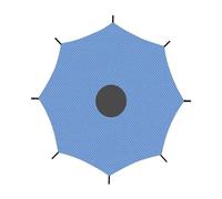 Bâche de protection pour trampoline 8 poteaux rond Bleu 4,3 m