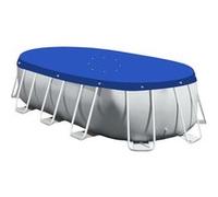 Bâche de protection réversible 4 saisons pour piscine hors sol - Ronde 5,49 m - 150 gsm - Bleu et gris - Linxor Bleu G