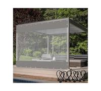 Bâche de protection, Rideau de bâche transparent en PVC | Gris 3,5X2,5m Extérieur(2.5x2m/8.2x6.5ft)