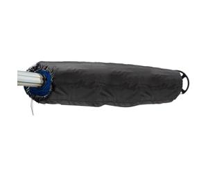 Bâche de protection robuste pour enrouleur de piscine - Couverture solaire imperméable pour piscines hors sol et creusées | Rangement de volet roulant avec clips, roues, disponible en tailles de 4,9 m
