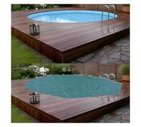 Bâche de protection robuste pour piscine creusée d'hiver pour terrasse en bois