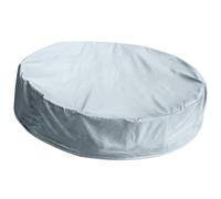 Bâche de Protection Ronde pour Piscine, Couverture de Piscine Tissu Oxford, Bâche pour Piscine avec Cordon de Serrage, pour Les piscines pour Chiens/Enfants (Gris, Diamètre 162 * Hauteur 30CM)