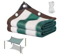 Bâche de protection solaire à 80 % - Vert foncé et blanc - Filet de jardin (10 x 10 m, 4 x 7 m, 1 x 1 m, 2 x 10 m, 5 x 18 m, 8 x 20 m) - Bâche en maille d'extérieur avec œillets pour bâche de serre