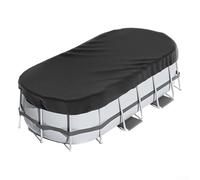 Bâche de protection solaire ovale pour piscine hors sol, résistante au froid et aux UV, à la poussière (2,4 x 4,3 m)