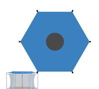 Bâche de protection solaire pour trampoline, diamètre : 183/244/306/366/427/487 cm, filet de protection solaire, voile d'ombrage imperméable