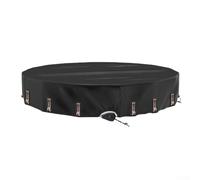 Bâche de protection solaire ronde pour piscine hors sol de 3 à 4,9 m - Couverture d'hiver résistante au froid et aux UV, anti-poussière - Serrage à cliquet (4,9 m)