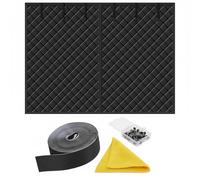 Bâche de Protection Thermique Magnétique, Rideau Isolant Anti Froid pour Garage & Atelier, Couverture Coupe-Vent Épaissie, Cloison de Séparation (Bande 4cm)(Noir,Fits 250 X 250 CM Door)