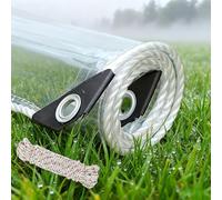 Bâche de Protection Transparente 150 x 340 cm 400G M², Imperméable, Indéchirable, Résistante à La Pluie Bâche de Protection pour Extérieure Jardin Terrasse Serre Gazebo, A