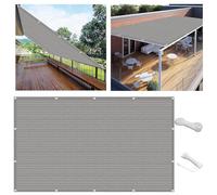Bâche de protection UV pour extérieur, 1,4 x 10 m, avec œillets, idéale pour jardin, terrasse et terrasse, gris clair.