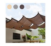 Bâche de rechange en forme de U pour auvent de terrasse - Durable - Rétractable - Parfait pour jardin, véranda, plage, pavillon, grill - 2,8 x 20 m - Marron