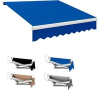 Bâche de rechange en polyester imperméable pour auvent extérieur, terrasse et balcon - Bleu - 6 x 3,5 m - Toile durable (sans cadre)