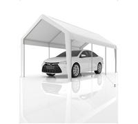 Bâche de Rechange pour Abri Voiture 220g/m² Toile Carport Imperméable & Anti-UV Blanc (Housse Seule Sans Structure) - 6 x 4 m