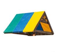 Bâche de rechange pour auvent de terrain de jeu - 132,1 x 228,6 cm - Résistant aux UV et imperméable en tissu Oxford 210D pour jeux d'extérieur, patios et arrière-cours (vert, bleu, jaune)