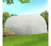 Bâche de rechange pour serre de jardin tunnel 12m² 4 x 3 x 2 m anti-UV avec port